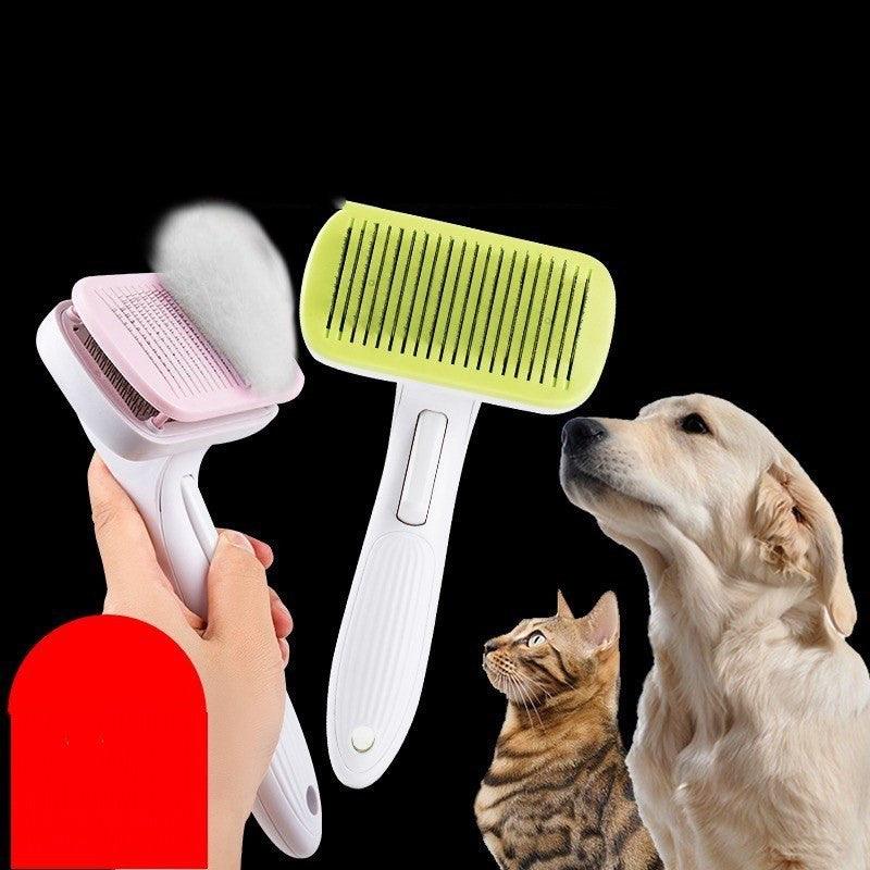Luxury Pet Grooming Brush — Self-Cleaning Hair Remover for Dogs & Cats