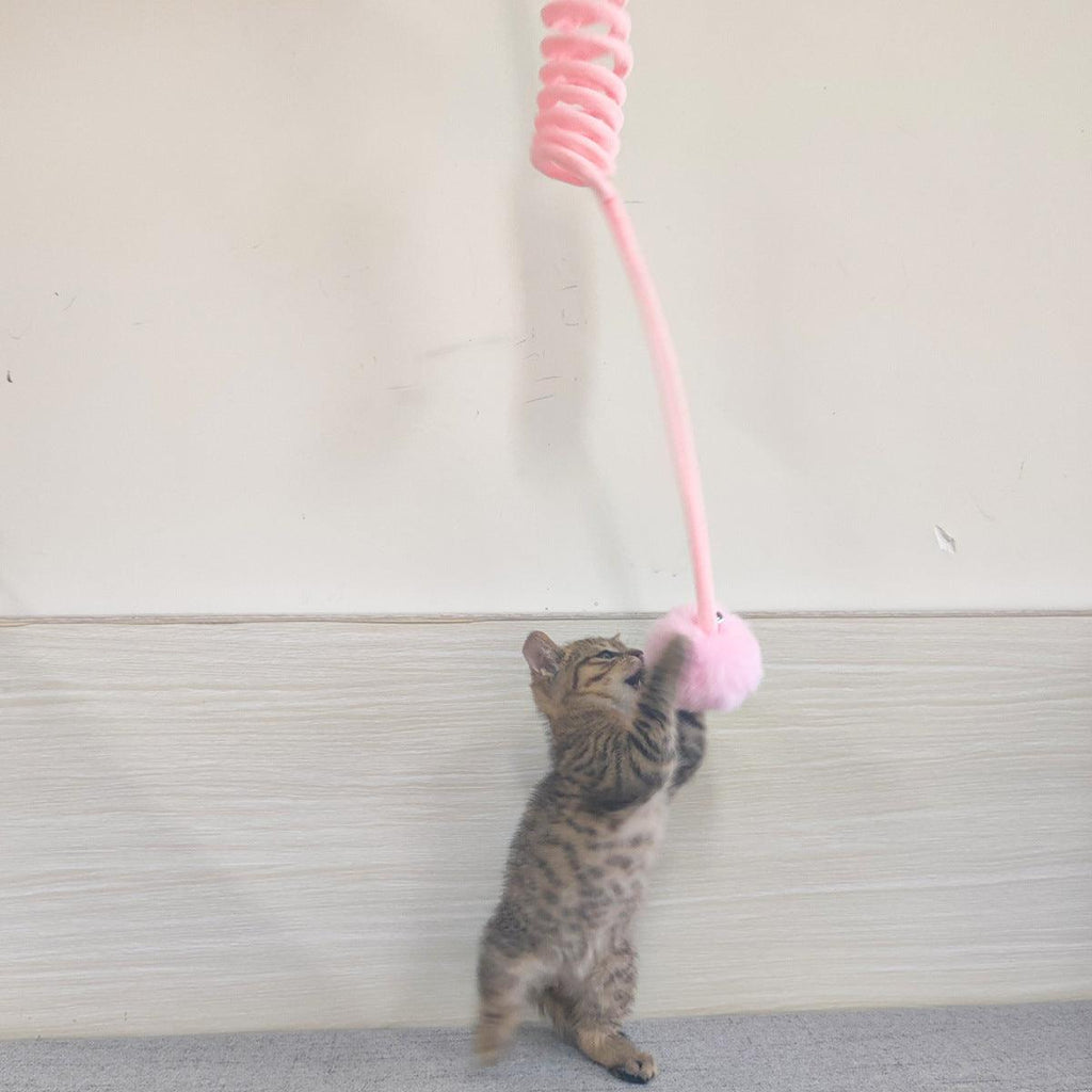 Interactive Suction Cat Toy — Spring Ball for Solo Play