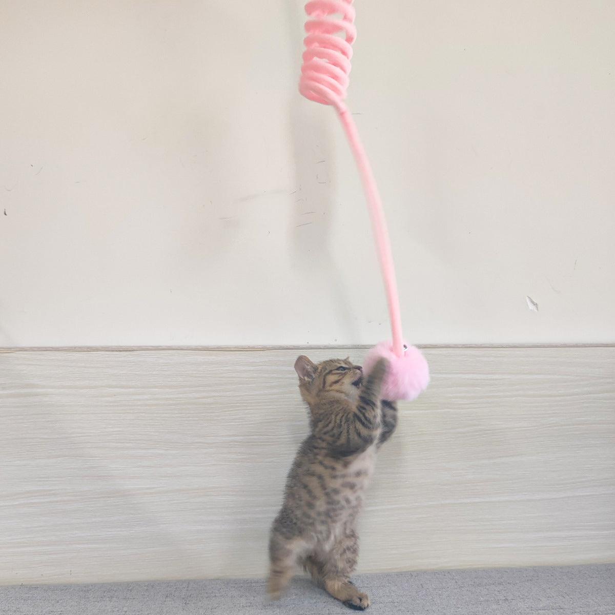 Interactive Suction Cat Toy — Spring Ball for Solo Play