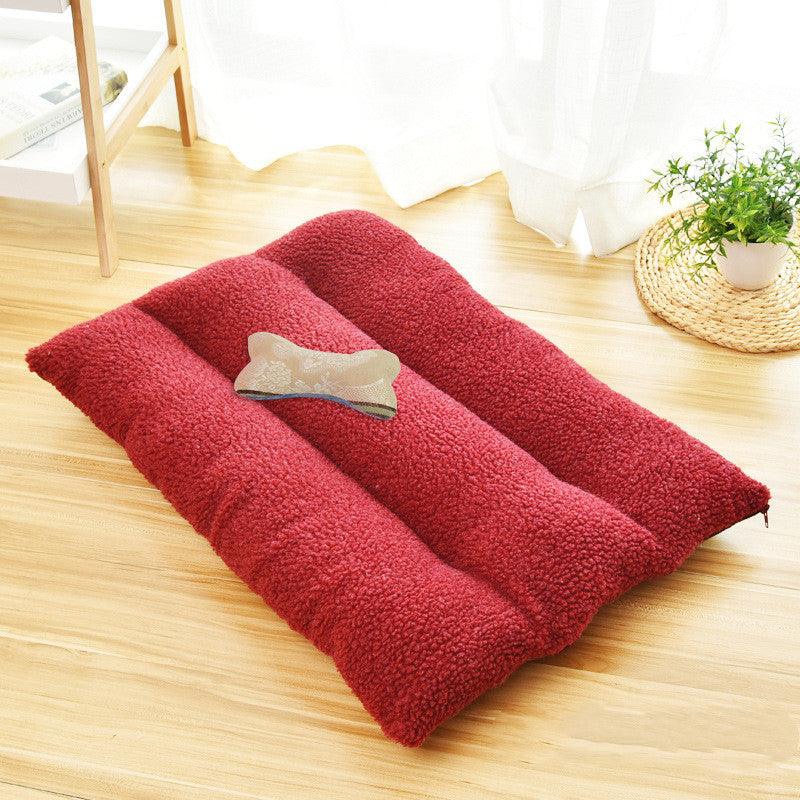Luxury Cozy Retreat Dog Bed — Cashmere & Velvet with PP Cotton Filling