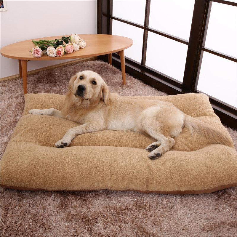 Luxury Cozy Retreat Dog Bed — Cashmere & Velvet with PP Cotton Filling