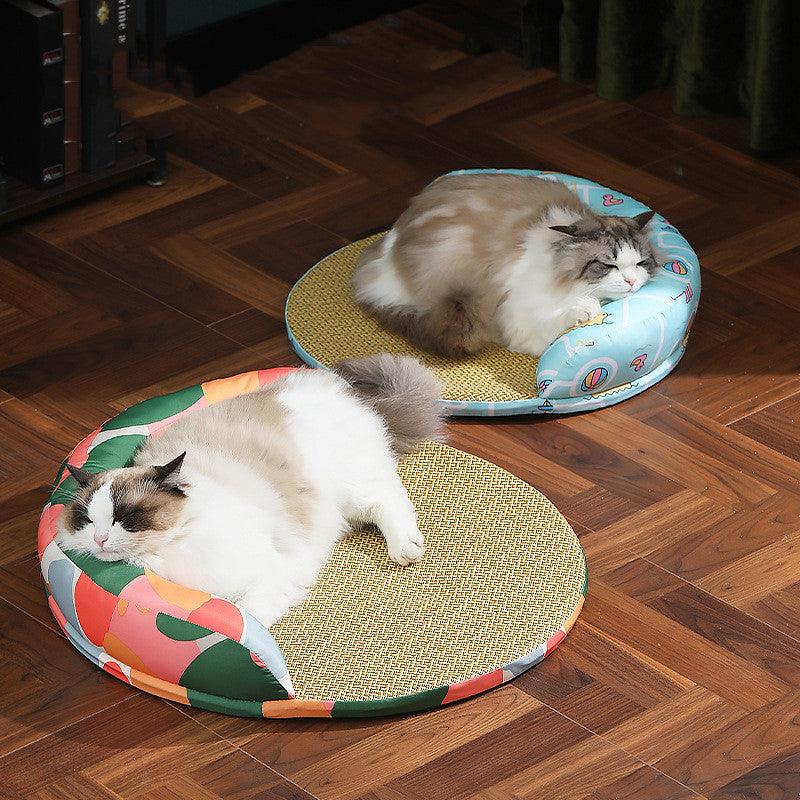 Summer Breeze Rattan Pet Sofa Bed — Breathable Elevated Lounger