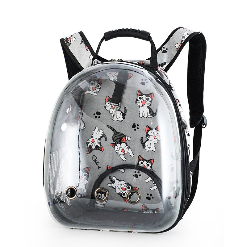 Clear Pet Carrier Backpack — Ventilated Bubble Travel Bag for Cats & Small Dogs