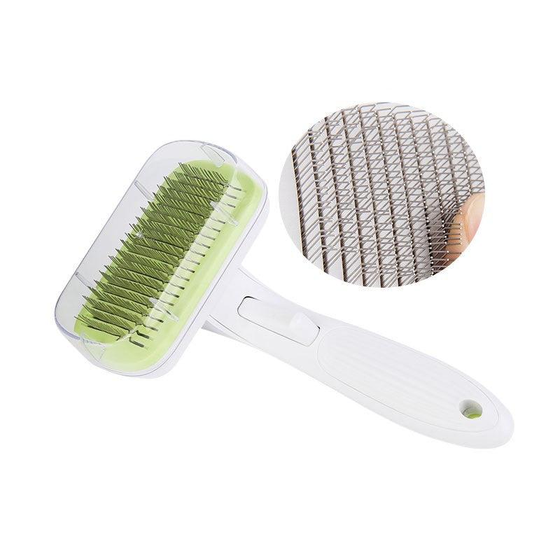 Luxury Pet Grooming Brush — Self-Cleaning Hair Remover for Dogs & Cats