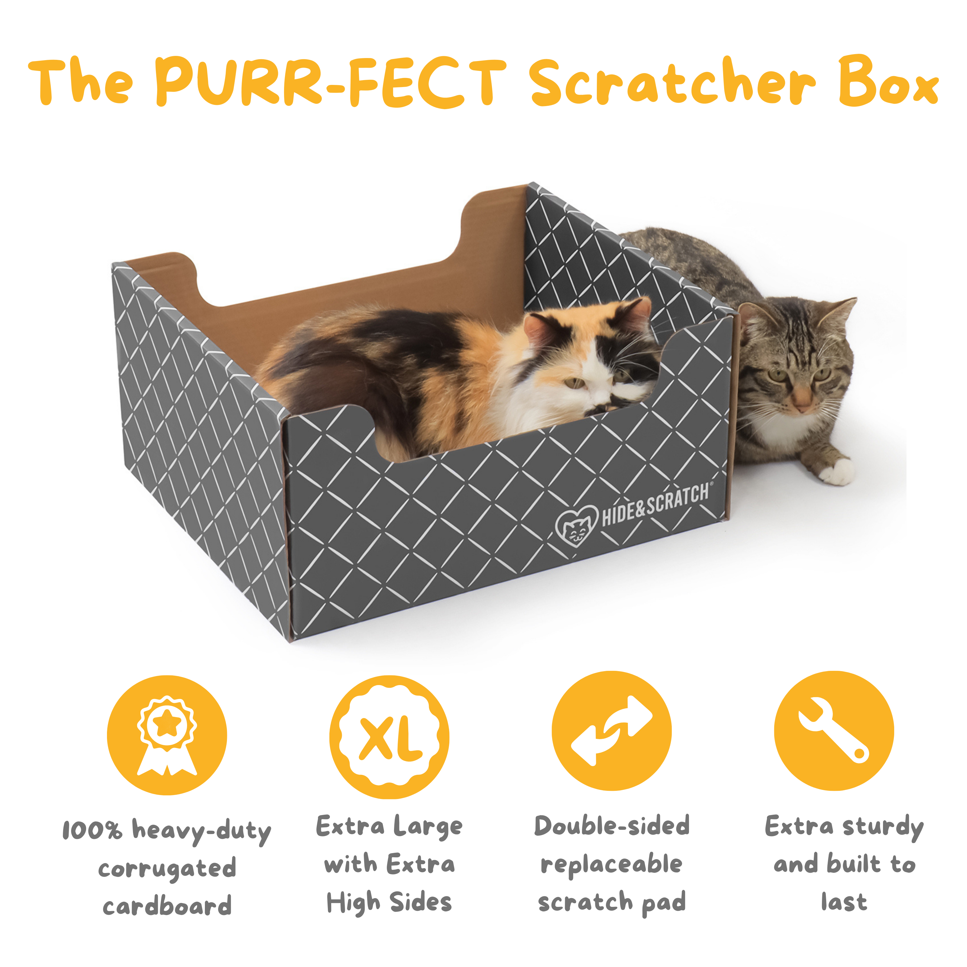 Hide & Scratch Extra-Large Cat Scratcher Box — Hideaway & Scratch Pad