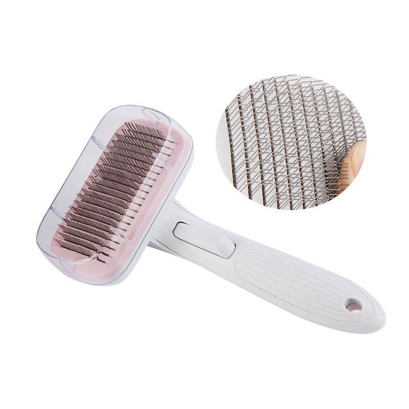 Luxury Pet Grooming Brush — Self-Cleaning Hair Remover for Dogs & Cats