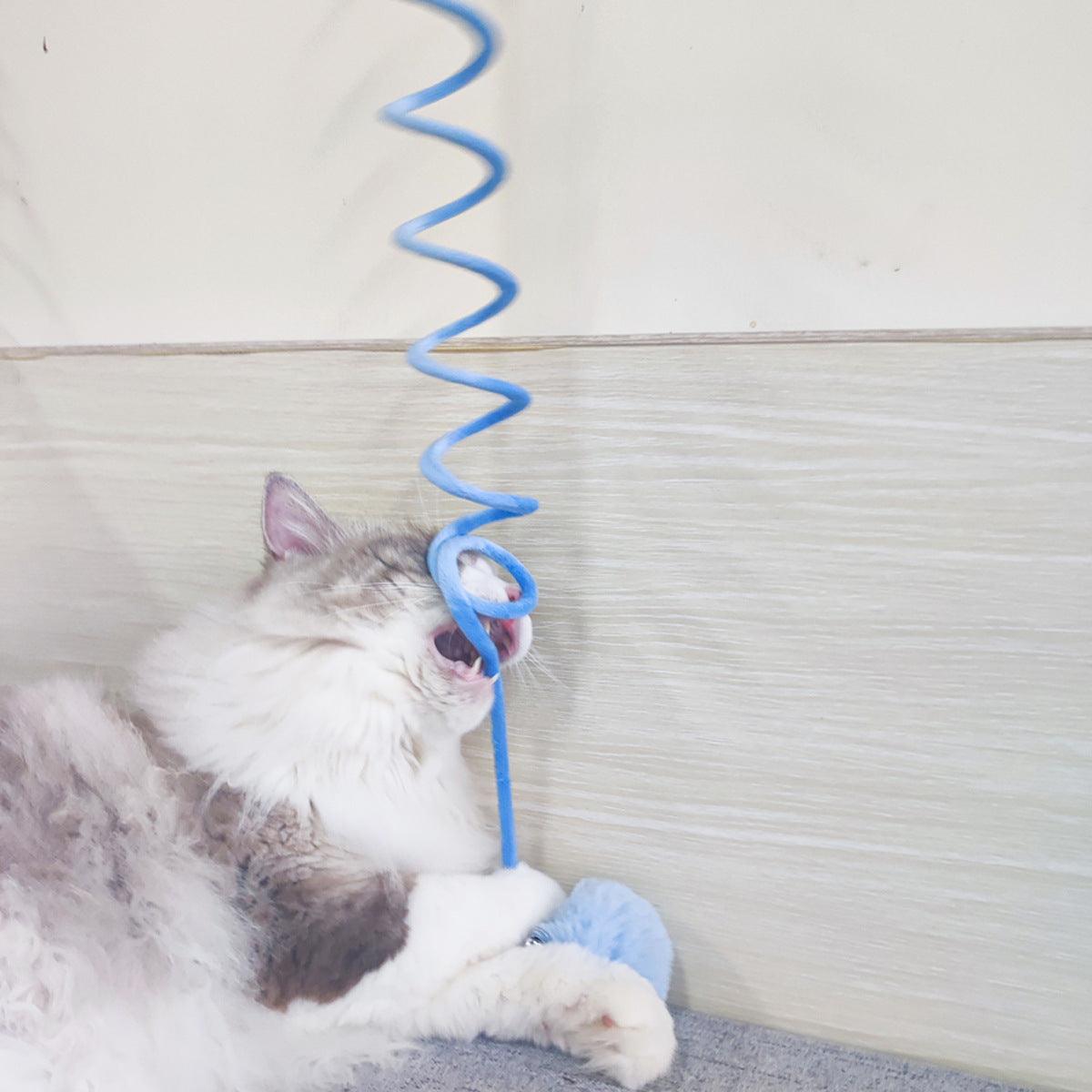 Interactive Suction Cat Toy — Spring Ball for Solo Play
