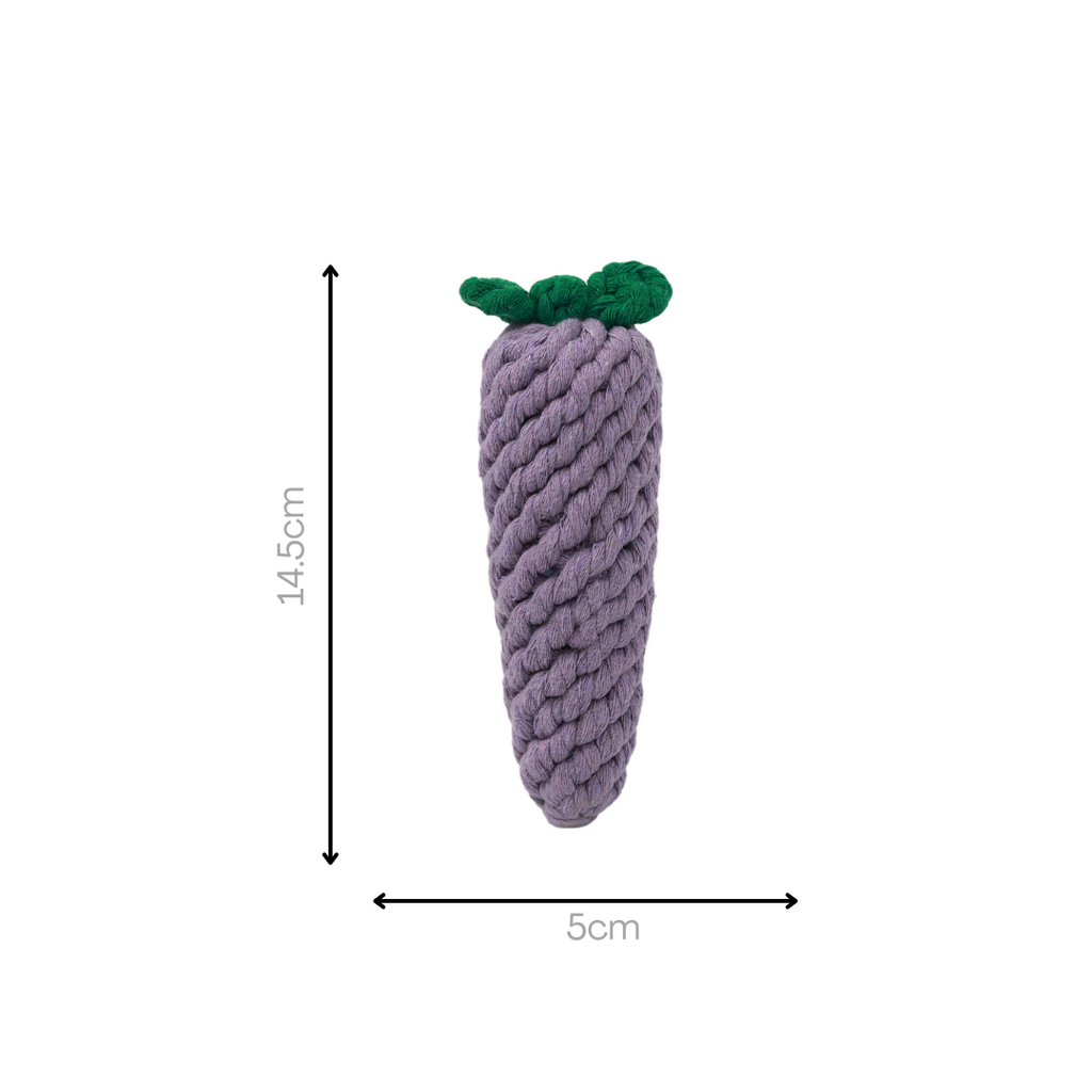 MarketVeg — Handmade Rope Dog Toy Set | 6-Piece Veggie Collection