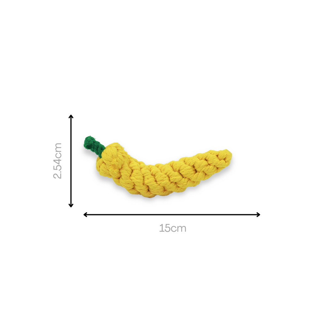 Yellow Chili Rope Toy — Handmade Macramé Cotton Dog Toy
