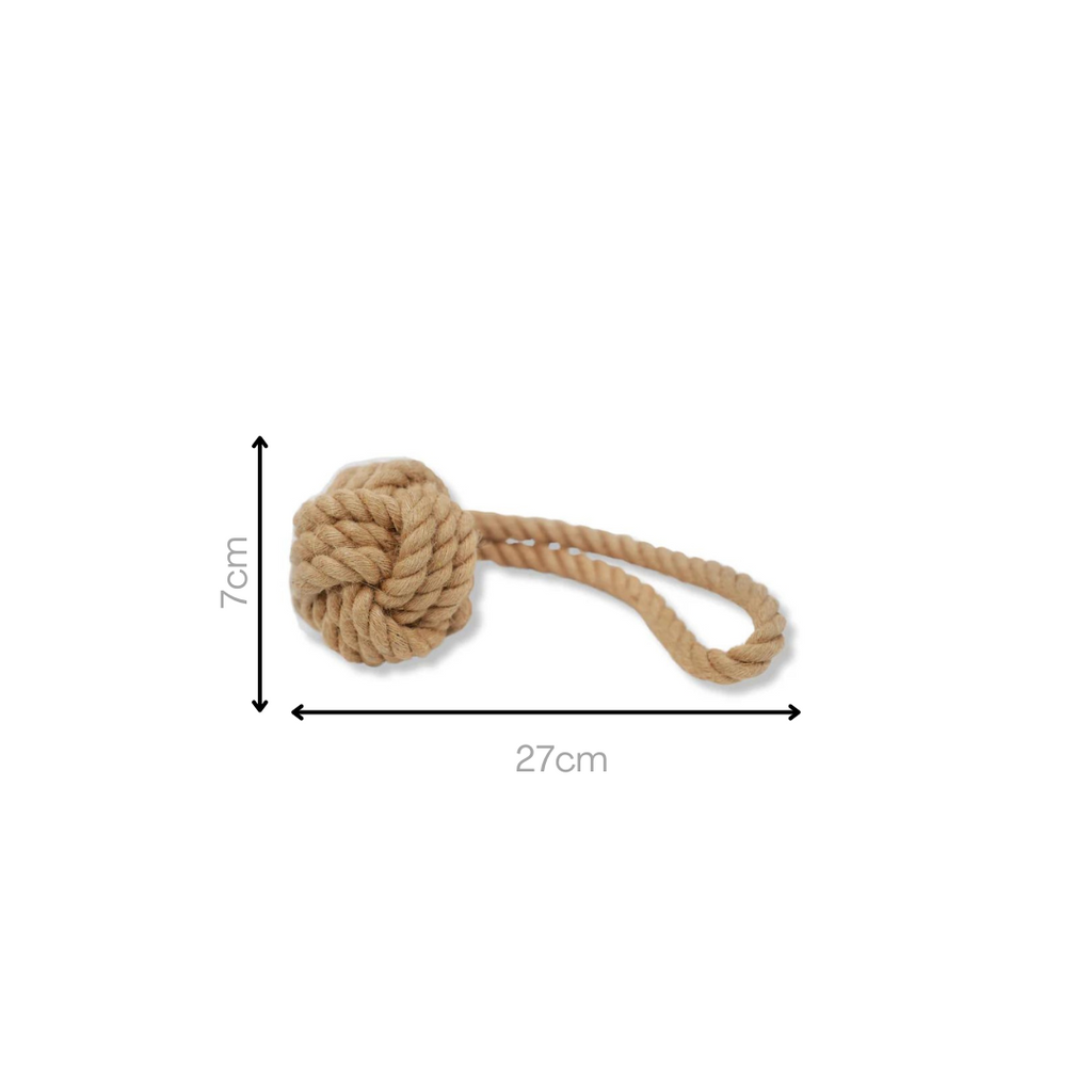 Natural Hemp Tug Rope Ball — Handmade Eco-Friendly Dog Toy