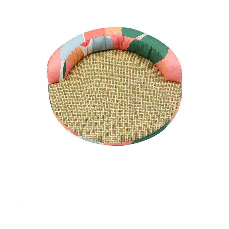 Summer Breeze Rattan Pet Sofa Bed — Breathable Elevated Lounger