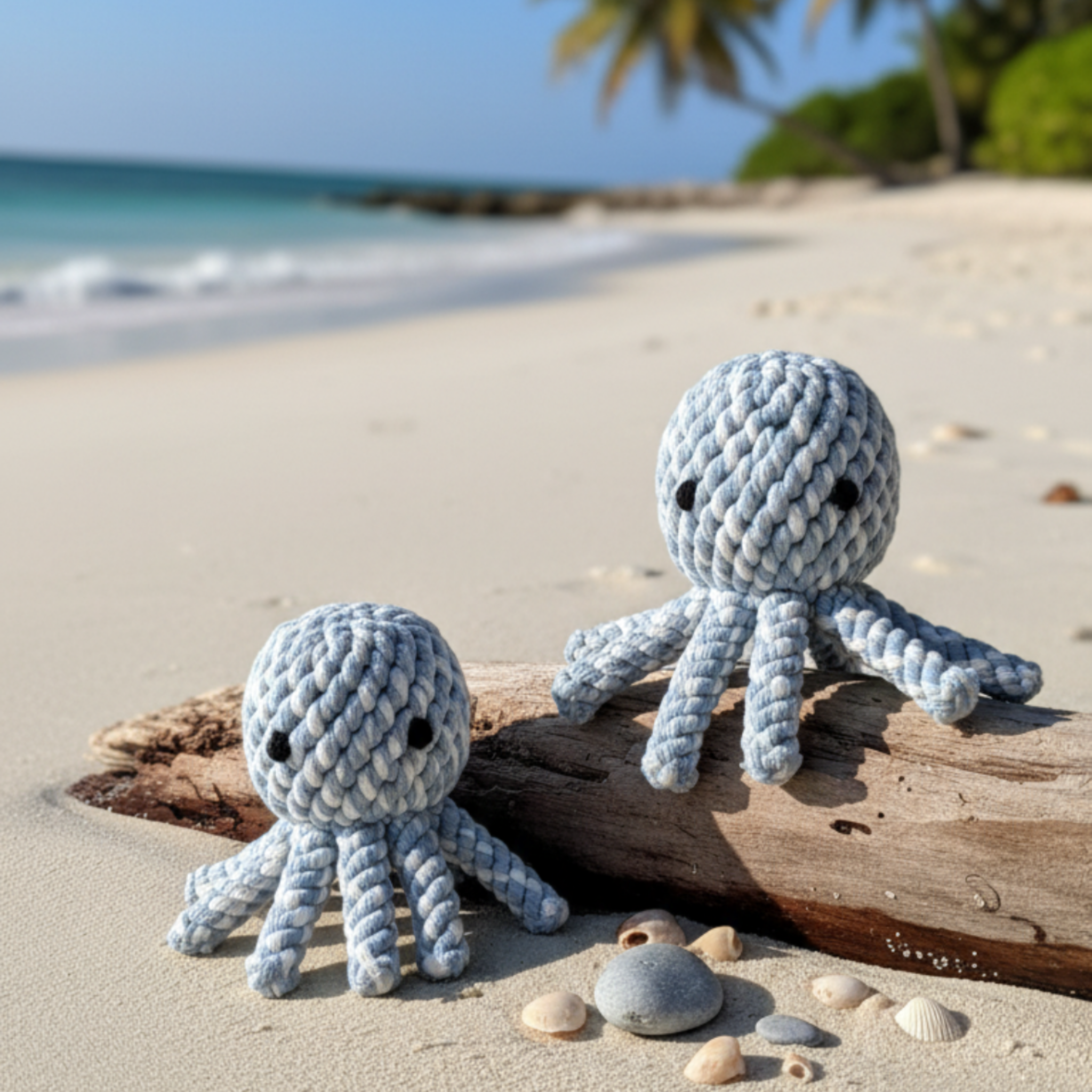 Kai the Octopus — Handmade Cotton Rope Dog Toy | Two Sizes