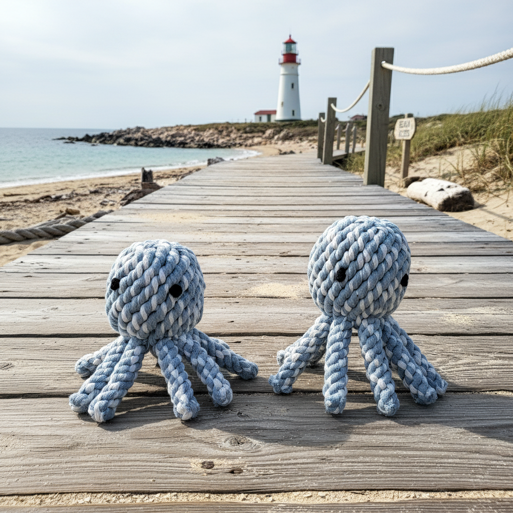 Kai the Octopus — Handmade Cotton Rope Dog Toy | Two Sizes