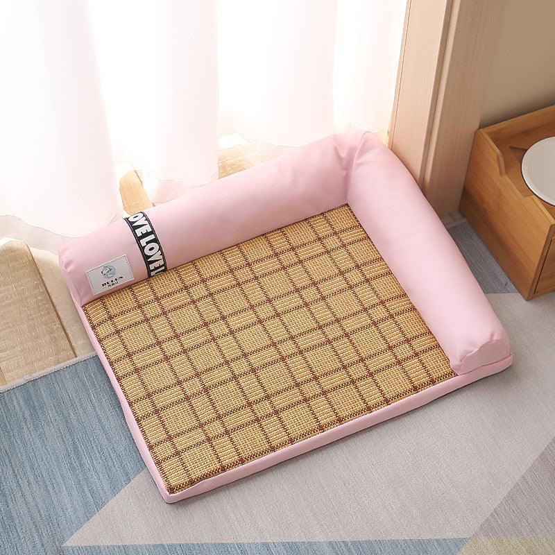 Cool Breeze Pet Oasis — Faux Suede Triangle Nest Mat for Cats & Dogs