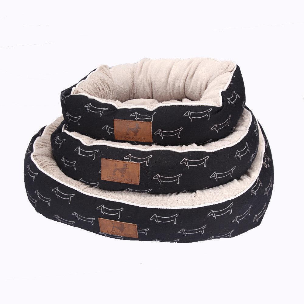 CozyPaws Round Dog Bed — Plush Calming Bed in Three Sizes