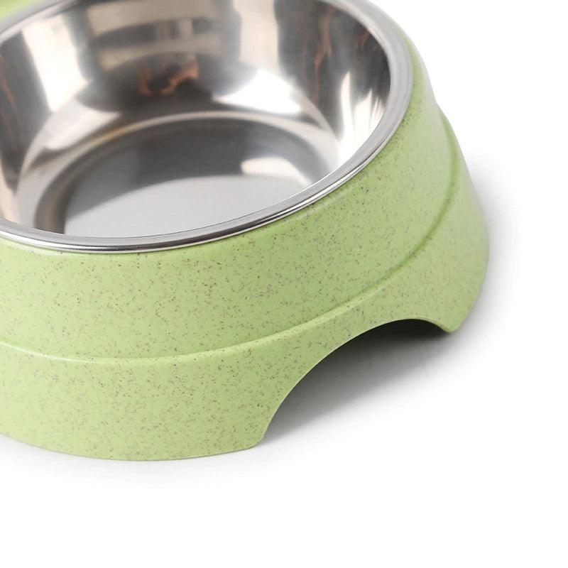 Stainless Steel Double Pet Feeder — Elevated Food & Water Bowls