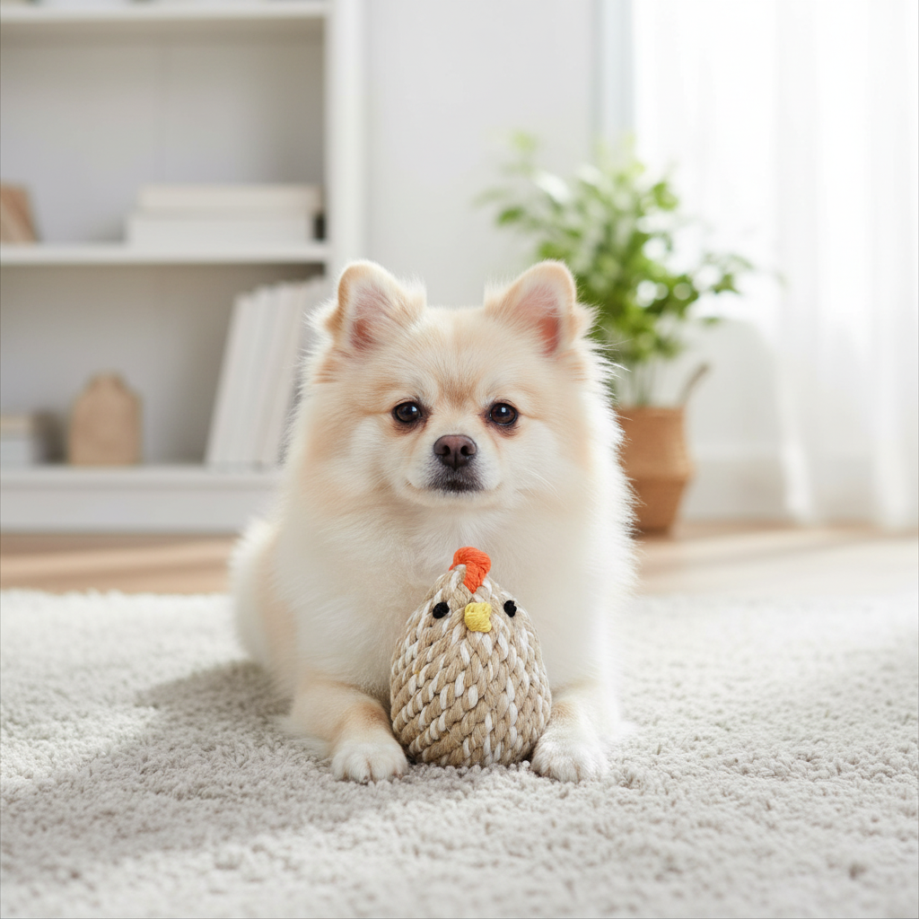 Gugu the Farm Chicken — Handmade Cotton Rope Dog Toy | Eco-Friendly