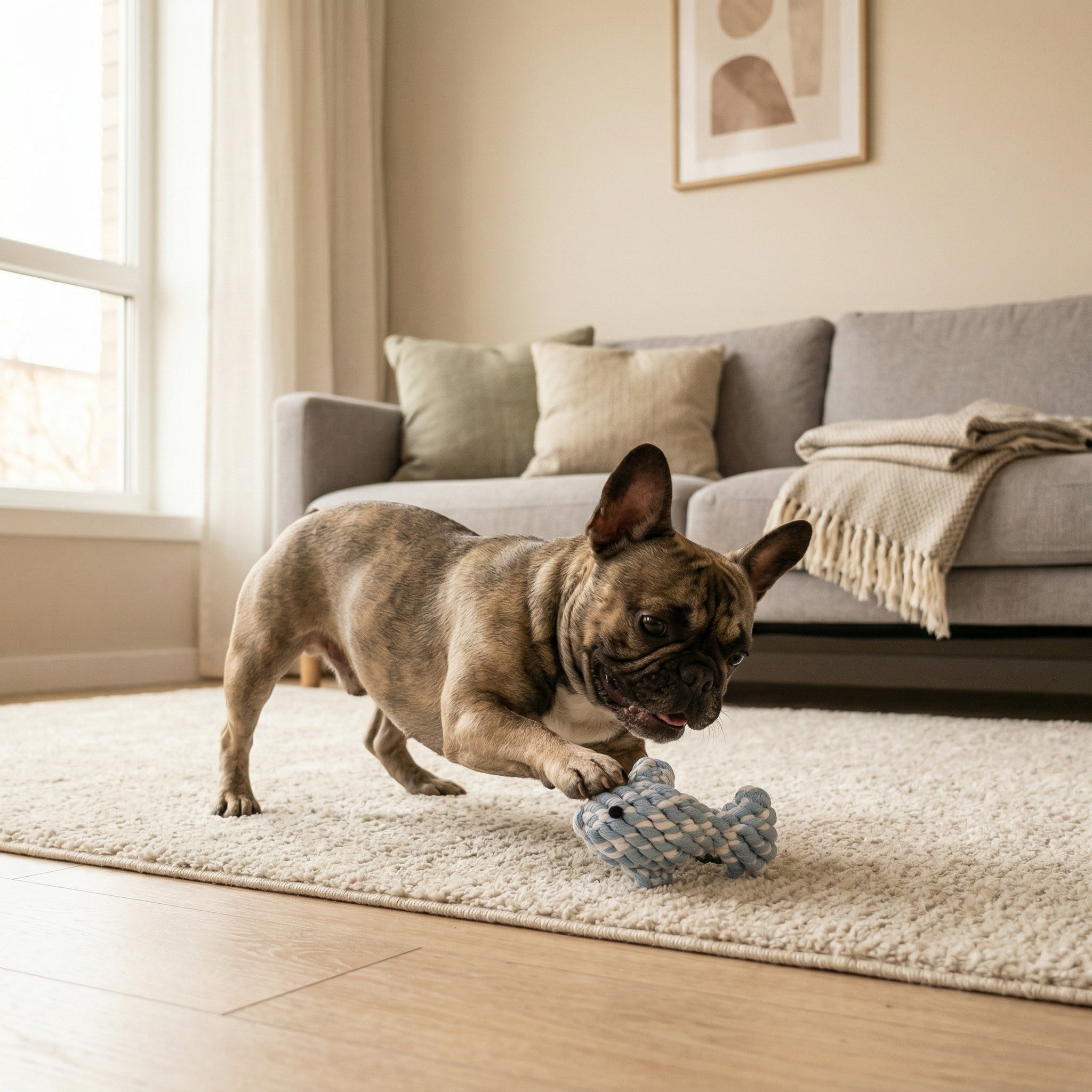 April the Happy Fish — Handmade Cotton Rope Pet Toy | Small Pets