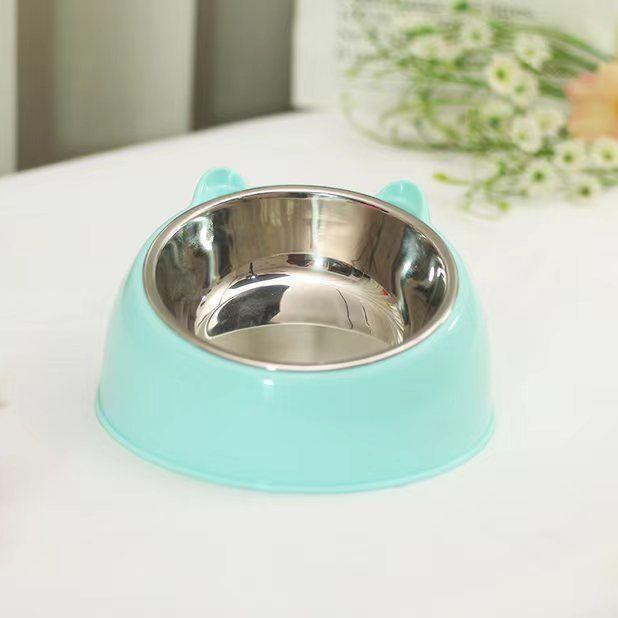 Double Bowl Stainless Steel Pet Feeder — Spill-Proof Design