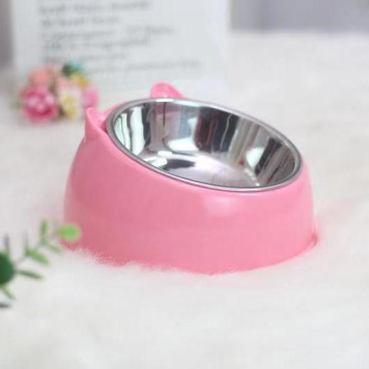 Double Bowl Stainless Steel Pet Feeder — Spill-Proof Design
