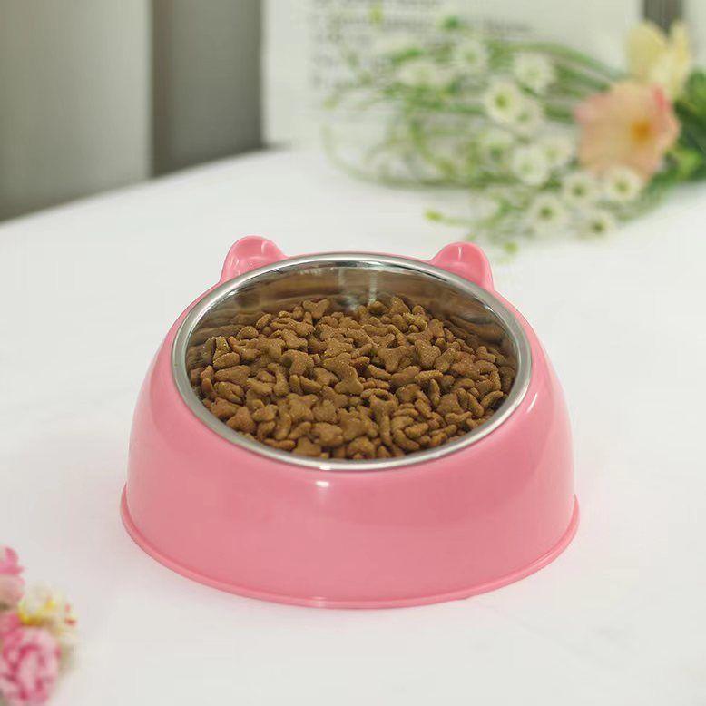 Double Bowl Stainless Steel Pet Feeder — Spill-Proof Design