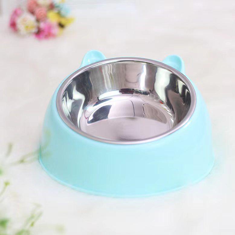 Double Bowl Stainless Steel Pet Feeder — Spill-Proof Design