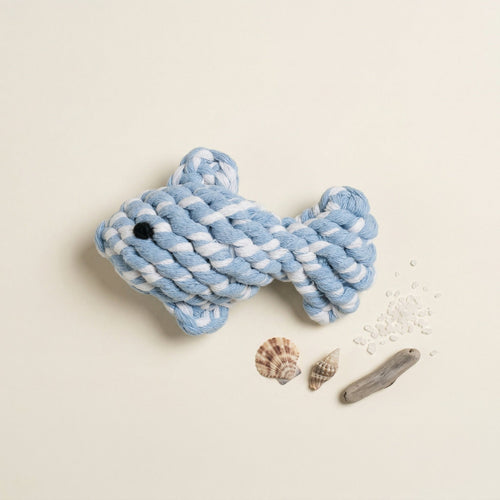 April the Happy Fish — Handmade Cotton Rope Pet Toy | Small Pets